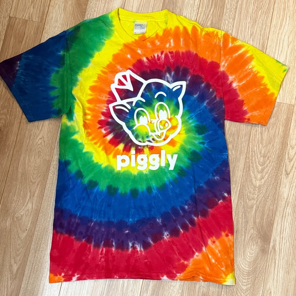 Vibrant Tie-Dye Piggly Graphic Tee